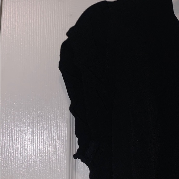 Black LOFT Wrap Front Romper - Picture 7 of 8